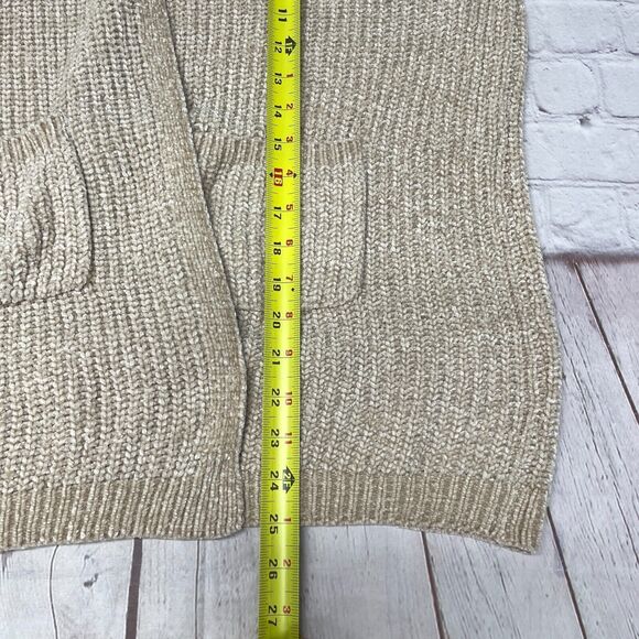 Talbots Women Open Front Sweater Top Size Large Polyester Beige B355 -5 - Picture 3 of 16